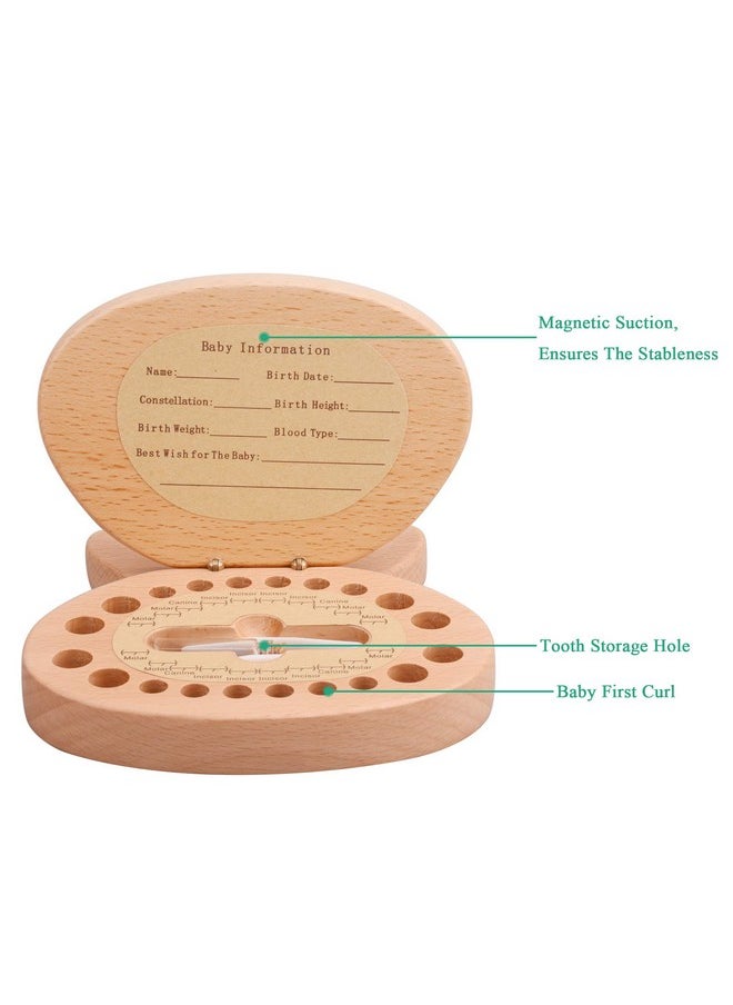 AhfuLife - Baby Tooth Keepsake Fairy Box Holder With Lanugo Bottle Wooden Rabbit Shape Keepsake Box For First Lost Teeth Cute Tooth Storage Holder Baby Shower Gifts For Newborn Boy & Girl - Image 1