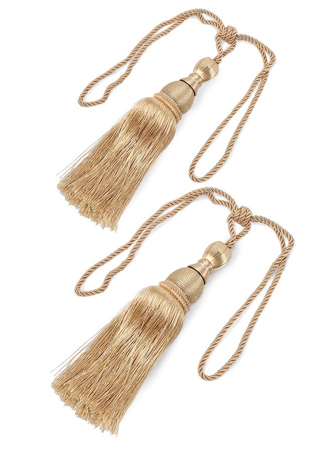 Tassel and ball-shaped curtain ties 1 pair - Image 1