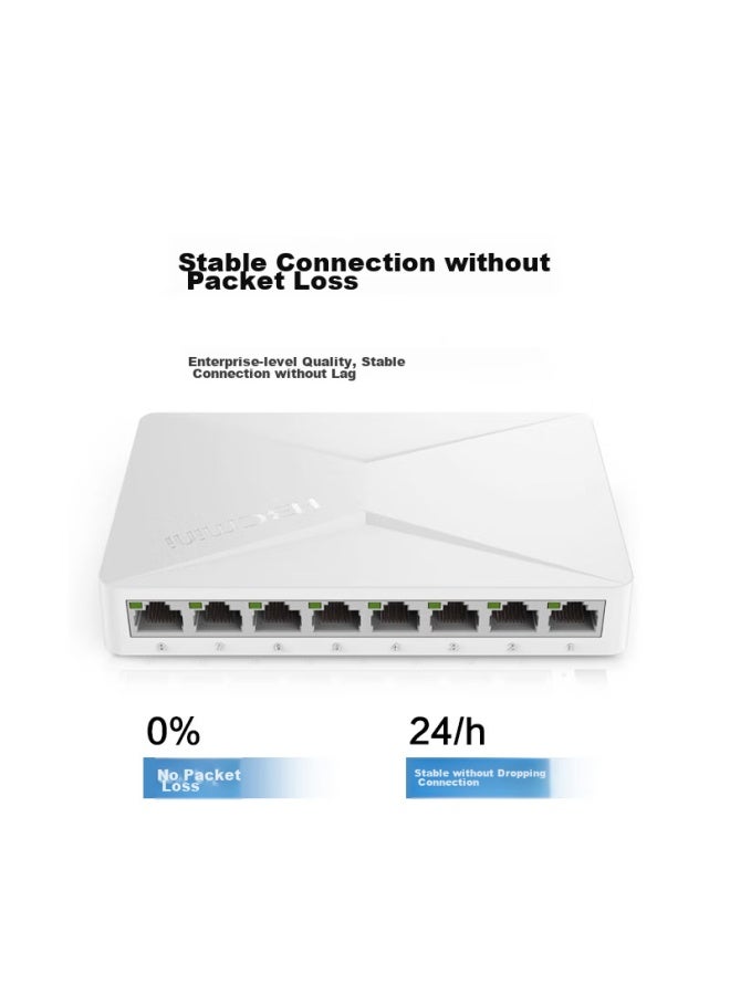 H3c 8-port 100mbps Switch, Enterprise-grade Switch, Home And Dormitory Surveillance Network Cable Splitter, S2e - Image 2