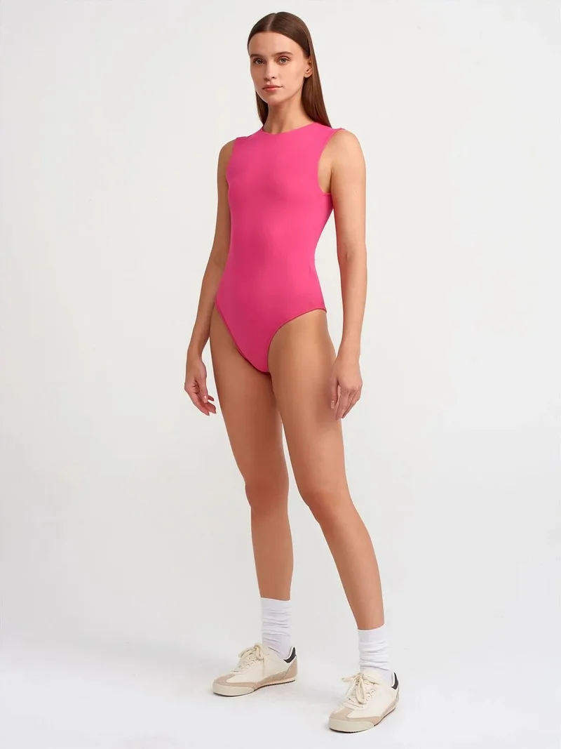 ديلفين Dilvin Seamless Sleeveless Slim-fit Unitard