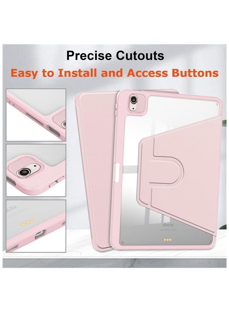 كيس لـ iPad mini (2024/2021) 7th/6th 8.3-بوصة ، كيس حماية اللوح ، تصميم دوران أكريليك 360 درجة ، إيقاظ / نوم تلقائي ، جلد ناعم ، وردي - Image 4