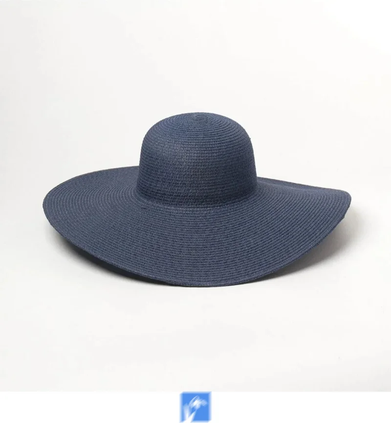 Kardelen Butik Denizli Kardelen Boutique Denizli Luxury Straw Beach HatFoldable Large Unit Diameter 47 Cm, Constriction Rope Inside