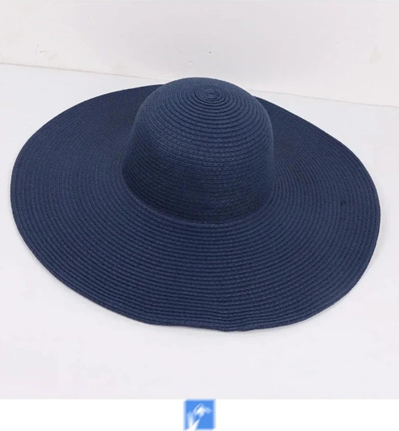 Kardelen Butik Denizli Kardelen Boutique Denizli Luxury Straw Beach HatFoldable Large Unit Diameter 47 Cm, Constriction Rope Inside