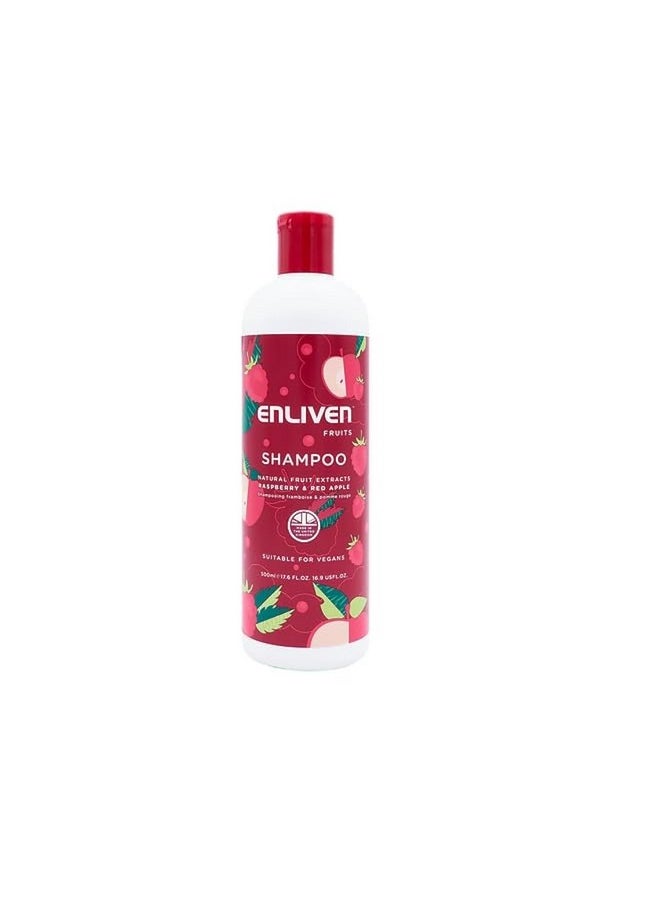 ENLIVEN - Fruit Extracts Shampoo 500Ml Raspberry & Red Apple - Image 1