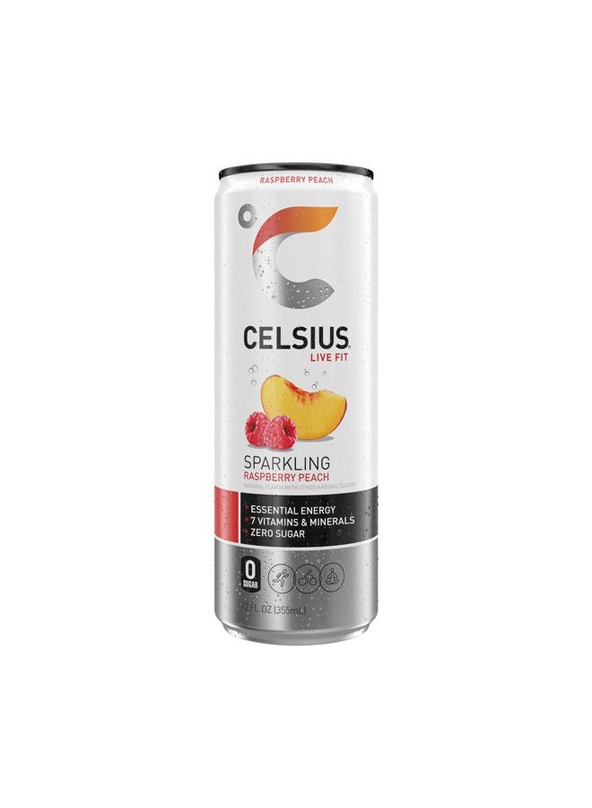CELSIUS Sparkling Raspberry Peach, Sugar Free Energy Drink, 12 Fl Oz (Pack of 12) - Image 5