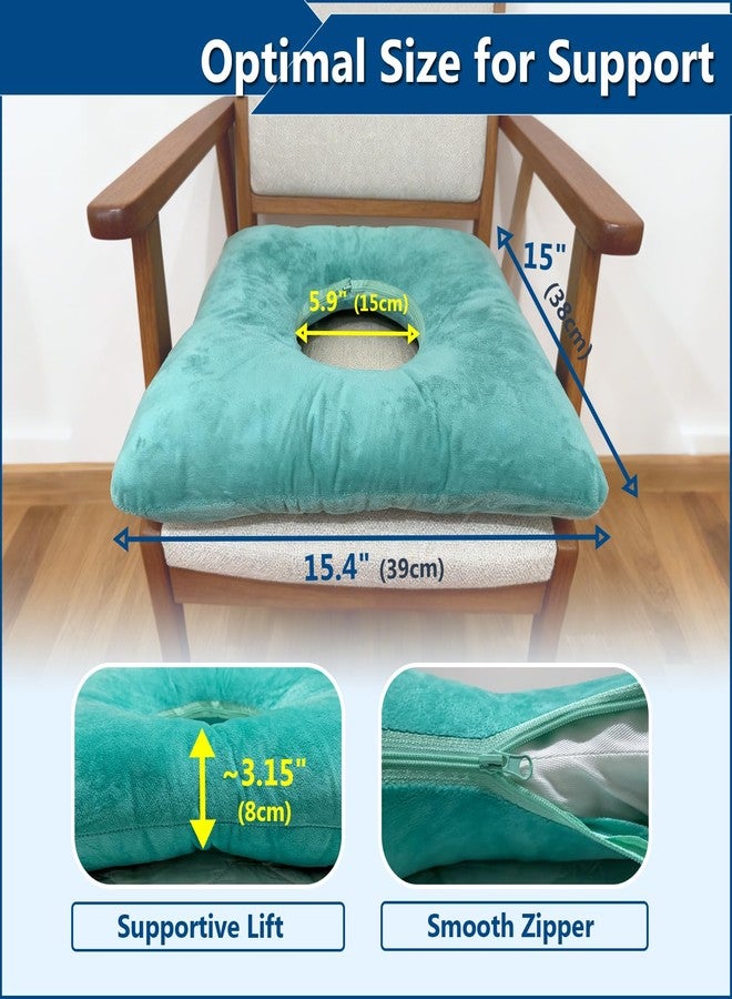 ZNALDP Donut Pillow for Bed Sores, Medical Positioning Cushion for Butt, Head, Body Elevation Pillow for Pressure Relief, Ankle Heel Support, Green - Image 4