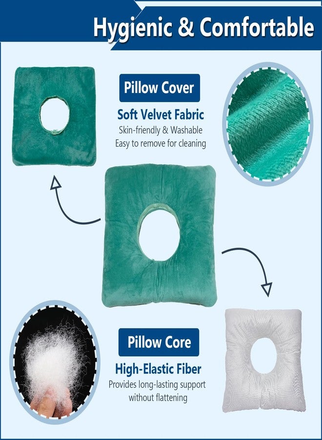 ZNALDP Donut Pillow for Bed Sores, Medical Positioning Cushion for Butt, Head, Body Elevation Pillow for Pressure Relief, Ankle Heel Support, Green - Image 2