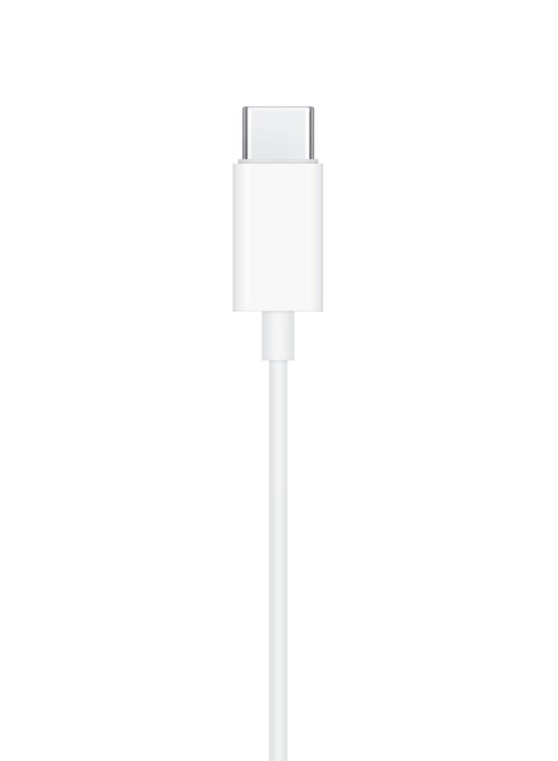 Best Wired Earphones USB-C Connector In-Ear Headphones Built-in Microphone Volume Control Clear Sound Comfortable Fit for iOS Android Phone Laptop White - Image 5