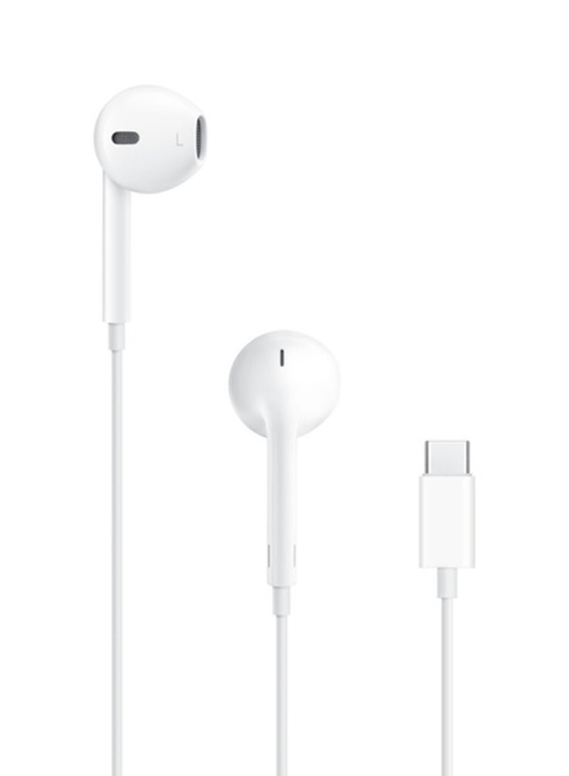 Best Wired Earphones USB-C Connector In-Ear Headphones Built-in Microphone Volume Control Clear Sound Comfortable Fit for iOS Android Phone Laptop White - Image 1