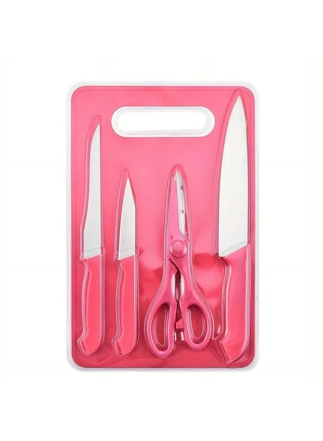 Colorful kitchen knife sets with cutting board - Image 4