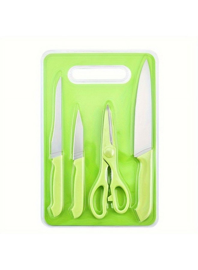 Colorful kitchen knife sets with cutting board - Image 3