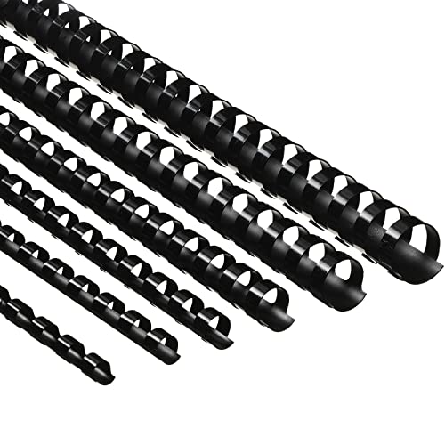 Yunsailing 150 Pack Plastic Binding Combs Plastic Binder Comb Ring 19 Ring Binding Spines Letter Size Spiral coils for Notebook Calendar(1/4 5/16 3/8 1/2 5/8 3/4 in,Black) - Image 1