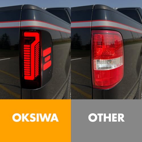 OKSIWA Sequential LED Tail Lights for Ford F-150 2004–2008,Unique Appearance,Animated Startup, Dynamic Turn Signals, Reverse & Brake Lights, Smoked Lens Rear Lights - Image 4