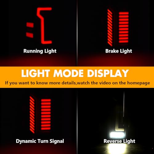 OKSIWA Sequential LED Tail Lights for Ford F-150 2004–2008,Unique Appearance,Animated Startup, Dynamic Turn Signals, Reverse & Brake Lights, Smoked Lens Rear Lights - Image 2