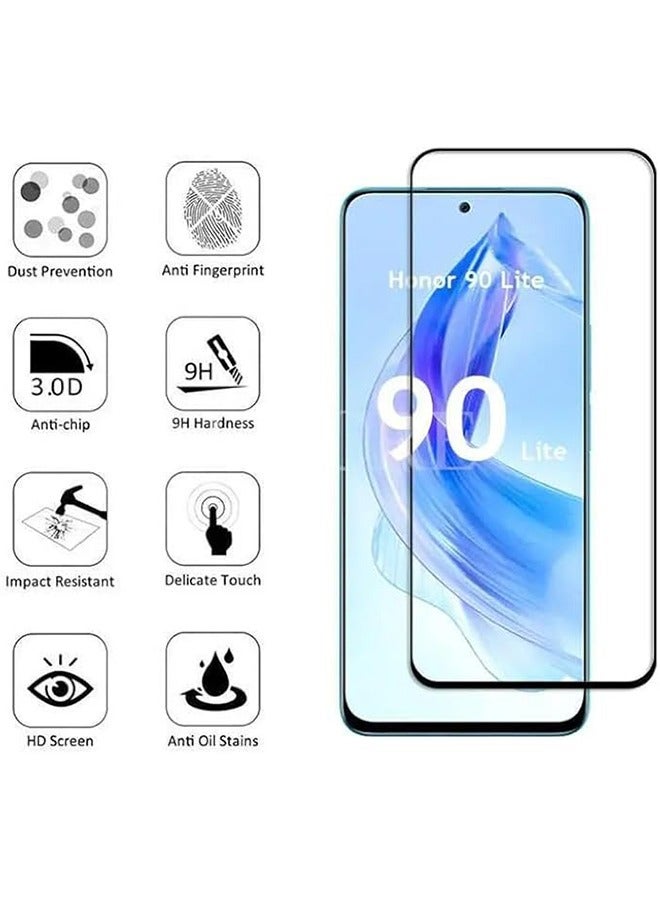 أوشن 2 قطعة مناسبة لأنّ المجد 90lite 5G فيلم حماية الشاشة ، وتغطية كاملة عالية الدقة تشديد الزجاج الفيلم ، 9H تشديد الزجاج المضادة للكسر ومكافحة الصفر فيلم واقية ، تنطبق على المجد 90lite 5G ، أسود / شفاف - Image 3