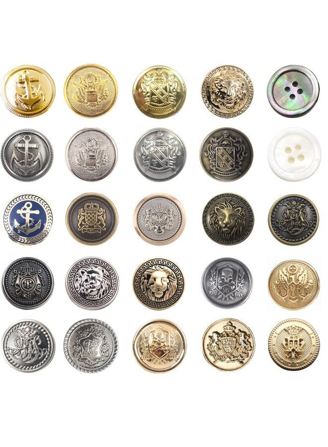 KENDANY 11 Pieces Metal Blazer Button Set - Naval Anchor Crest - for Blazer, Suits, Sport Coat, Uniform, Jacket (Gold) - Image 4