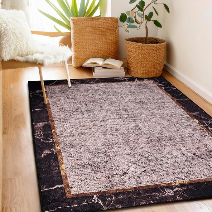ICE VELVET RUGS FOR LIVING ROOM | (PRINT) CARPET FOR LIVING ROOM DECOR | ANTI SKID BACKING HOME ESSENTIALS | AESTHETIC VINTAGE DECOR CARPET FOR BEDROOM | (4 X 6, D18)