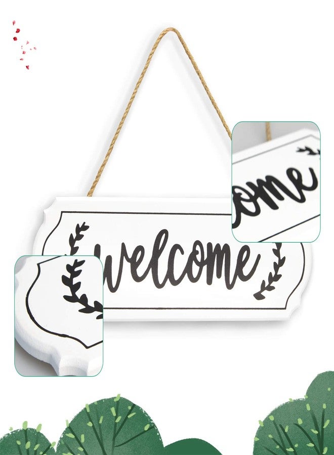 Max Shape Rustic Wooden Welcome Sign for Farmhouse Decor - Wall Hanging, Porch Decor, White, 11.61 x 3.74 Inch - Image 4