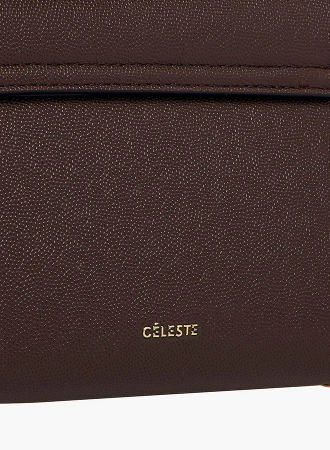 Celeste Solid Crossbody Bag with Adjustable Strap and Chain Detail