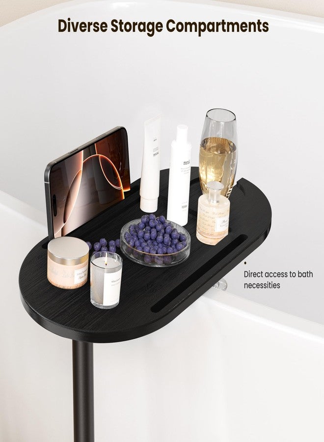 Sunnacate Bathtub Tray Table, Freestanding Bath Side Table Tub Tray Caddy, 3 Layer Bamboo Bath Board Shelf, Bathtub & Bathroom Accessories, New Home Gift for Mom, Housewarming, Anniversary, Wedding - Image 4