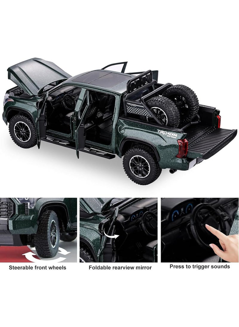 Truck Toys Off Road Pickup Toy Trucks for Boys toy model of Toyota Tundra , Diecast Metal Big Trucks with Light and Sound Pull Back Model Cars Birthday Gift for Kids - Image 4