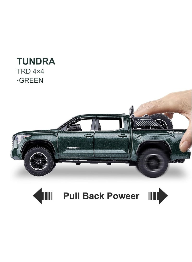 Truck Toys Off Road Pickup Toy Trucks for Boys toy model of Toyota Tundra , Diecast Metal Big Trucks with Light and Sound Pull Back Model Cars Birthday Gift for Kids - Image 3