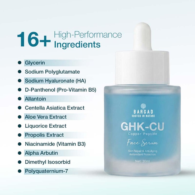 BARGAD GHK-Cu Peptide Serum for Face â€“ Copper Peptide with Niacinamide & Hyaluronic Acid Skincare Serum to Support Smooth, Healthy-Looking Skin â€“ Daily Use Formula - Image 3