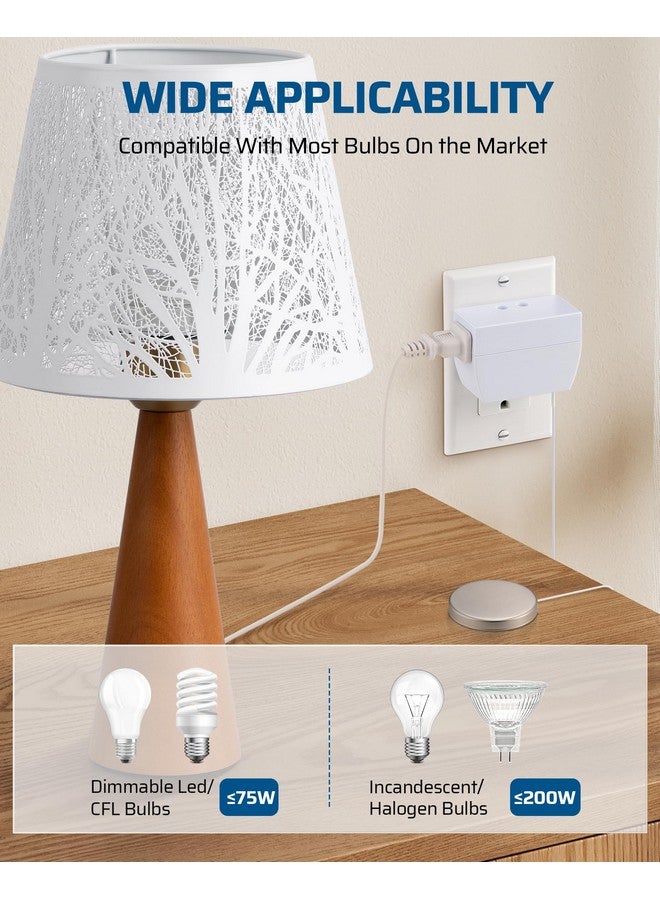 ديوينويلز مفتاح إضاءة ديونويلز ثنائي اللمس، تحكم بلوحة لمس مع 3 مستويات من التعتيم، مصابيح LED/CFL قابلة للتعتيم، ومصابيح متوهجة، سلك تمديد، مدرج في قائمة ETL، أبيض - Image 1