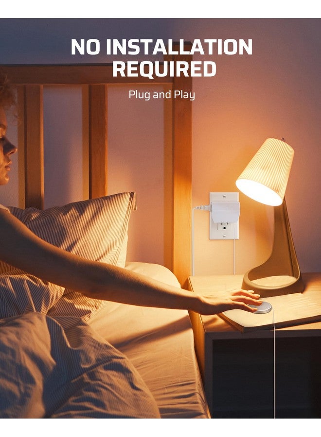 ديوينويلز مفتاح إضاءة ديونويلز ثنائي اللمس، تحكم بلوحة لمس مع 3 مستويات من التعتيم، مصابيح LED/CFL قابلة للتعتيم، ومصابيح متوهجة، سلك تمديد، مدرج في قائمة ETL، أبيض - Image 3