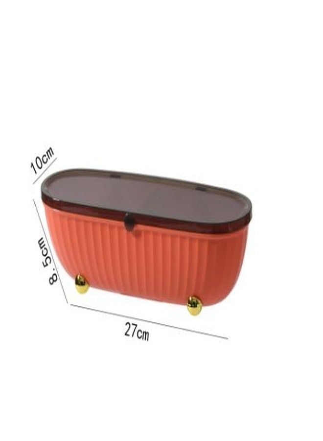 VishBinMultipurpose Plastic 4 in 1 Masala Box for Kitchen, Transparent Pickel Box, 4 Compartment Storage Container Airtight for Cereal, Dry Fruits 4 Compartment with 4 Spoon - (Multicolor) - Image 5