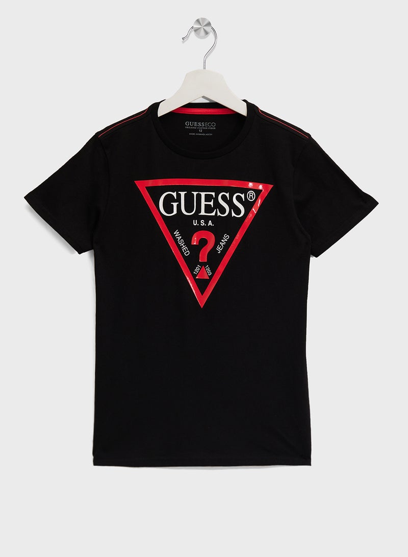 GUESS Youth Graphic Crew Neck T-Shirt - Image 1