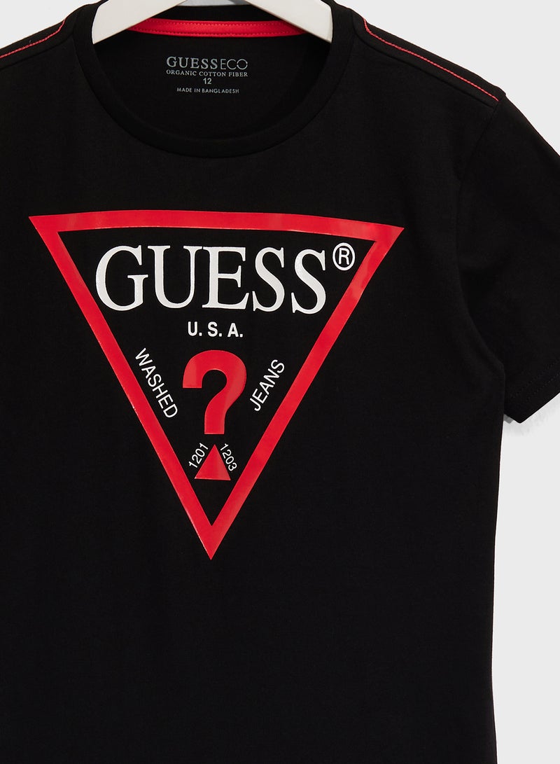 GUESS Youth Graphic Crew Neck T-Shirt - Image 3