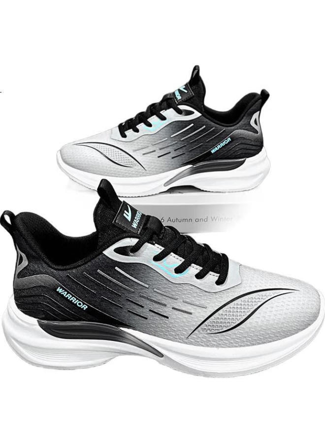 Pull Back Warrior Official Men'S Sports Shoes Men'S Trendy All-Match Shoes Men'S Lightweight Flying Woven Shoes Gray Black 44 - Image 3