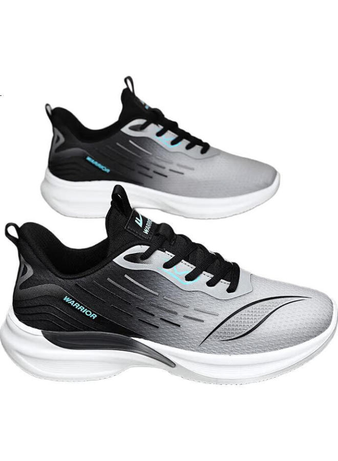 Pull Back Warrior Official Men'S Sports Shoes Men'S Trendy All-Match Shoes Men'S Lightweight Flying Woven Shoes Gray Black 44 - Image 2