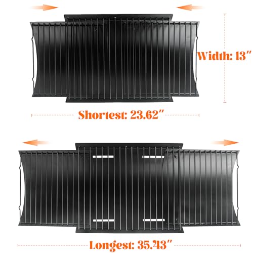 Burly grill Adjustable Ash Pan for Chargriller Charbroil Grill Charcoal Tray Metal Ash Drip Trays Catcher 23.62" to 35.43" 1224 1324 2121 Fire Grate for Oklahoma Joe Royal Gourmet Replacement Parts - Image 5