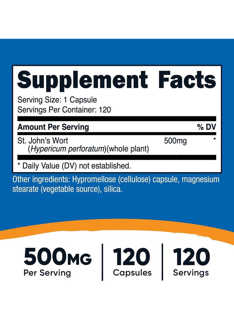 Nutricost St John’S Wort Capsules 120 Capsules - Image 2
