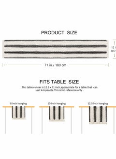 Table Runner, 30 * 180 CM Burlap Table Runner Balck and White for Modern Farmhouse Decor - pzsku/Z8B14BDF86B48D27B59ABZ/45/_/1724749542/105e1811-fb06-4056-ab88-06cd66fda2cc