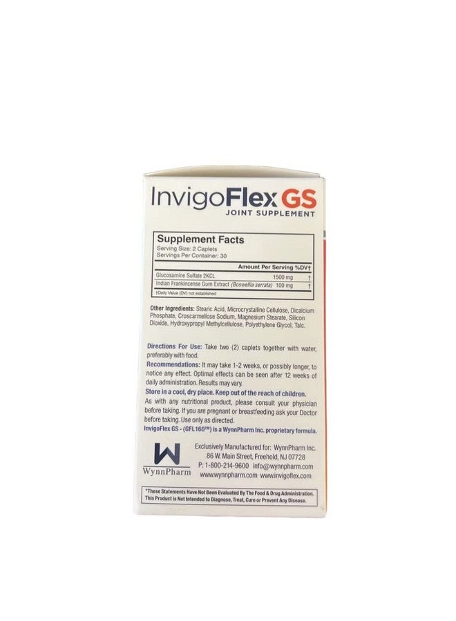 إنفيجو فليكس كبريتات الجلوكوزامين من INVIGOFLEX (خالية من المحار والصوديوم وآمنة للنباتيين) خالية من الكائنات المعدلة وراثيًا وخالية من الجلوتين - مع نبات البوسويليا سيراتا - مكمل غذائي ممتاز للمفاصل GS - عبوة من 3 قطع - Image 5