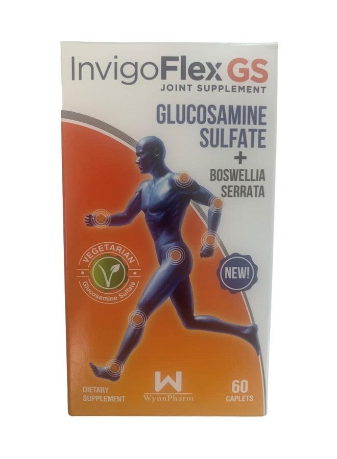 إنفيجو فليكس كبريتات الجلوكوزامين من INVIGOFLEX (خالية من المحار والصوديوم وآمنة للنباتيين) خالية من الكائنات المعدلة وراثيًا وخالية من الجلوتين - مع نبات البوسويليا سيراتا - مكمل غذائي ممتاز للمفاصل GS - عبوة من 3 قطع - Image 2