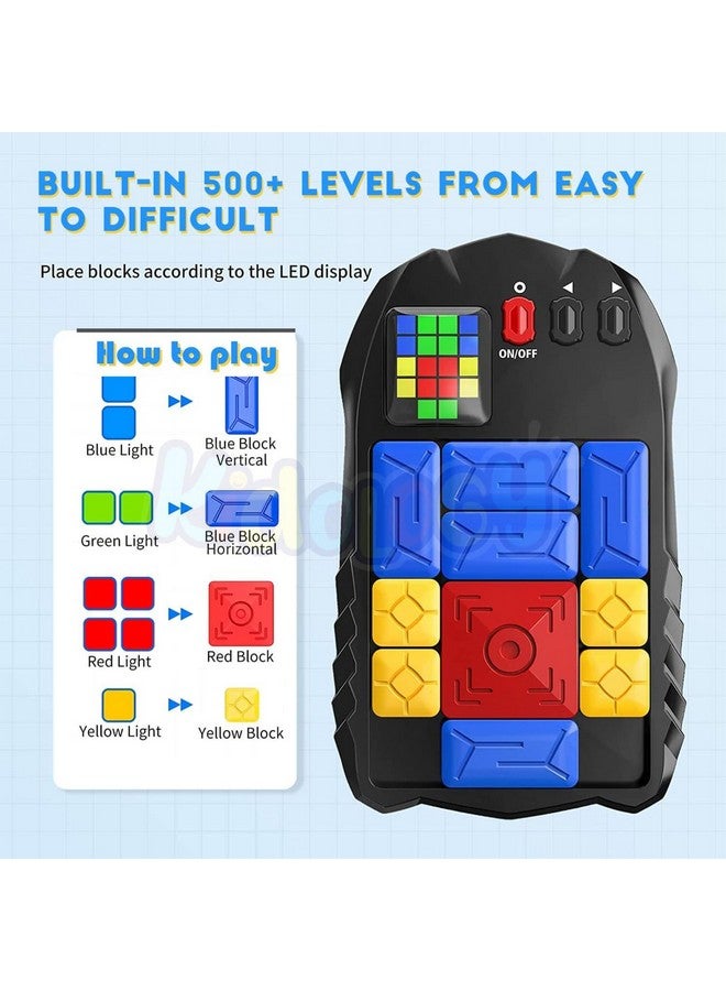 Kidology Kidology Super Slide Games, 500+ Level Sliding Block Puzzle, Travel Fidget Toy, Handheld Game Console, Brain Teaser Learning Puzzle for All Ages,multicolor  - Image 3
