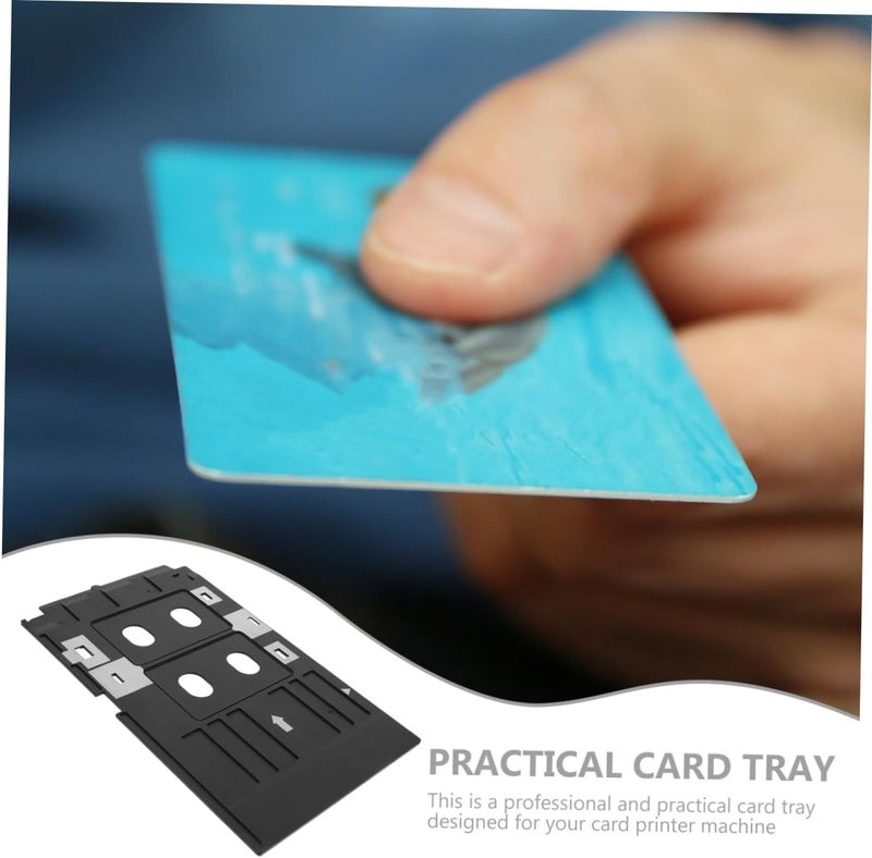 Modern versatile shape HOMSFOU PVC Card Printer Tray Professional PVC Card Holder Proper Slot Design for Printing Fit and Anti-wear Anti topple design - Image 3