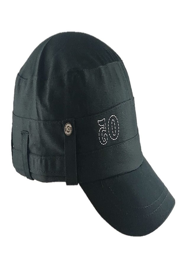 ATABZ Combo Hats Branded Black and Blue Jeans Plain hat Flat Short Sports 2 Cap - Image 4