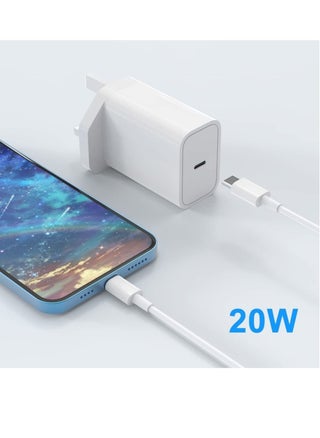 20W PD Fast IPhone Charger [MFi Certified] USB C Power Wall Charger with 3FT CableCompatible with Cable IPhone 13/12 Pro/12 Mini/ 11/11 Pro/XS/Max/XR/X/8 Plus/SE IPod, IPad Mini Pro - pzsku/Z8B14DFEE2F3A329AEC12Z/45/_/1694347094/7825c719-e08c-4e3e-99fb-58c1d02a99f5