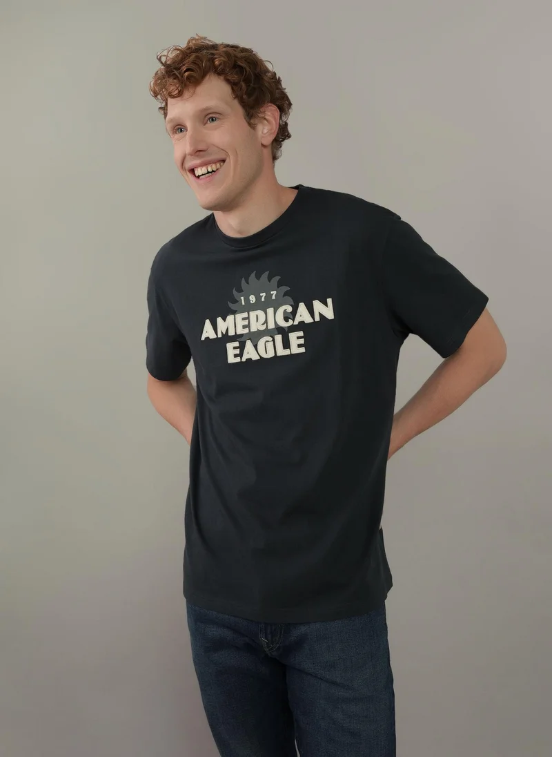 امريكان ايجل Logo Graphic Crew Neck T-Shirt