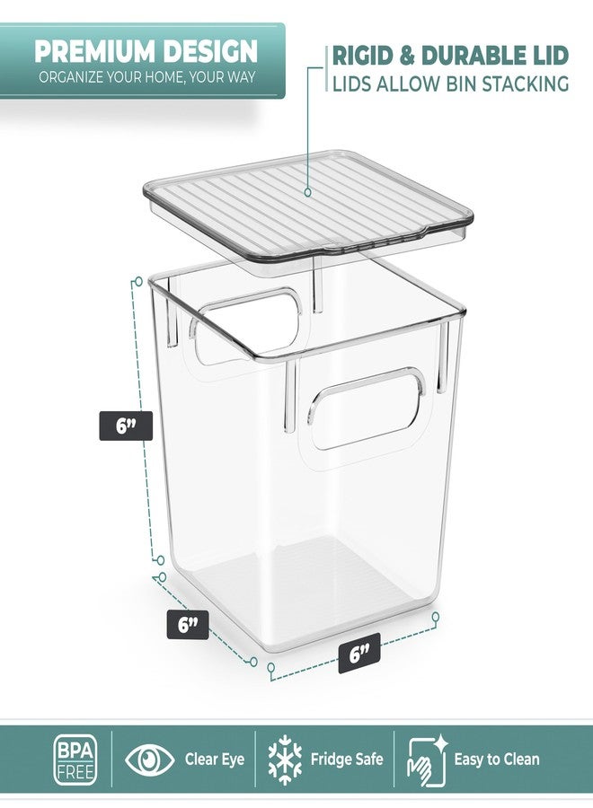 Sorbus Small Plastic K Cup Storage Bins - Nespresso Pods Holder, Vertuo Pod Holder, Kitchen Organization, Pantry Storage, Fridge Organizer - K Cup Organizer for Nespresso Accessories (4 pack) - Image 2
