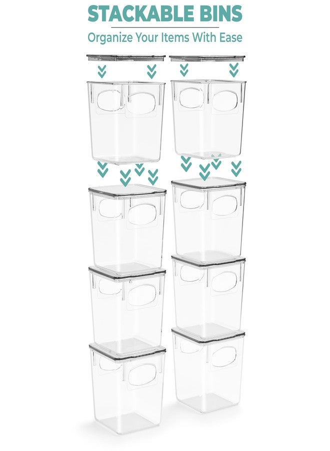 Sorbus Small Plastic K Cup Storage Bins - Nespresso Pods Holder, Vertuo Pod Holder, Kitchen Organization, Pantry Storage, Fridge Organizer - K Cup Organizer for Nespresso Accessories (4 pack) - Image 4