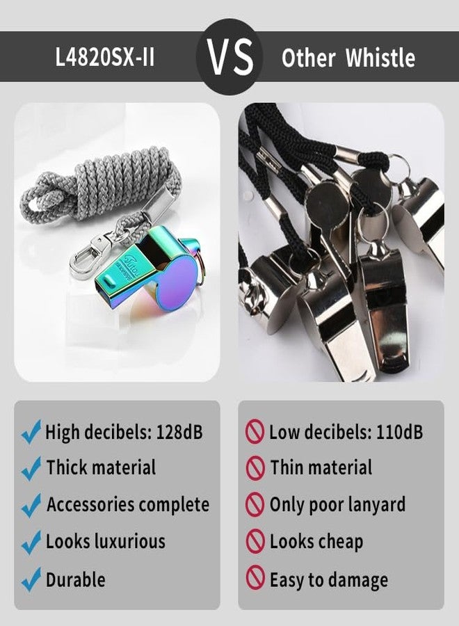 HUTOU Whistle,2 Packs Stainless Steel Whistle with Lanyard for Coaches,Referee,Teachers and Police - Image 5