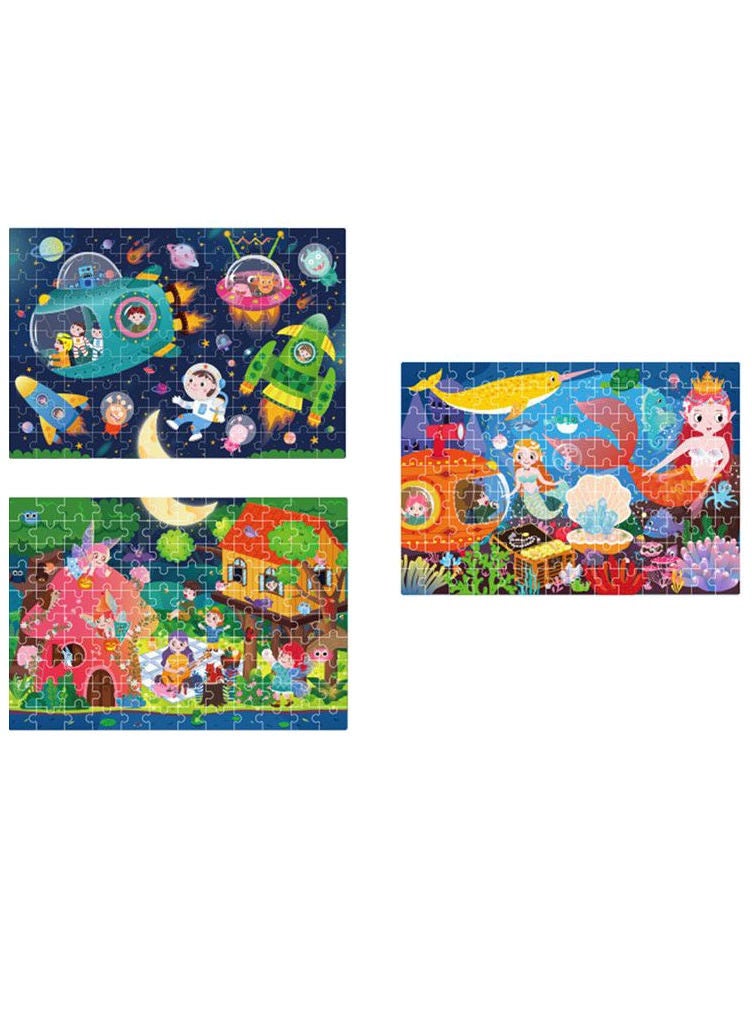 Puzzle 3 in 1 Game For Children Aged 6 Years and Over