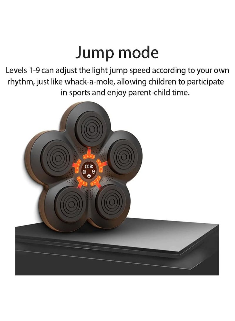 Boxing Machine,Bluetooth Smart Electronic Fun Punch Boxing Trainer,Wall Mounted Music Boxing Machine With LED Electronic,Stereo Surround Sound For AHome Exercises,Level 1-9 Jump Mode - Image 5