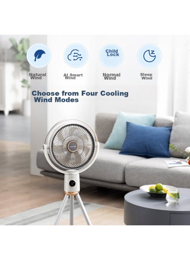 morphy richards Morphyrichards Electric Fan, Home Wireless Standing Fan, Floor Fan, Outdoor Long-lasting Remote Control Dc Inverter Retractable Portable Fan, Mr3700 White - Image 2
